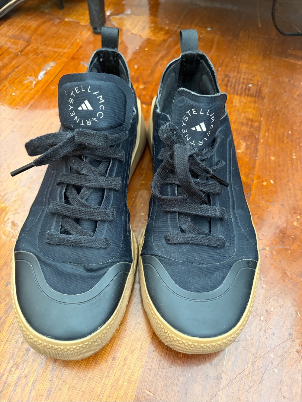 adidas Men’s Black Sneakers with Gum Sole